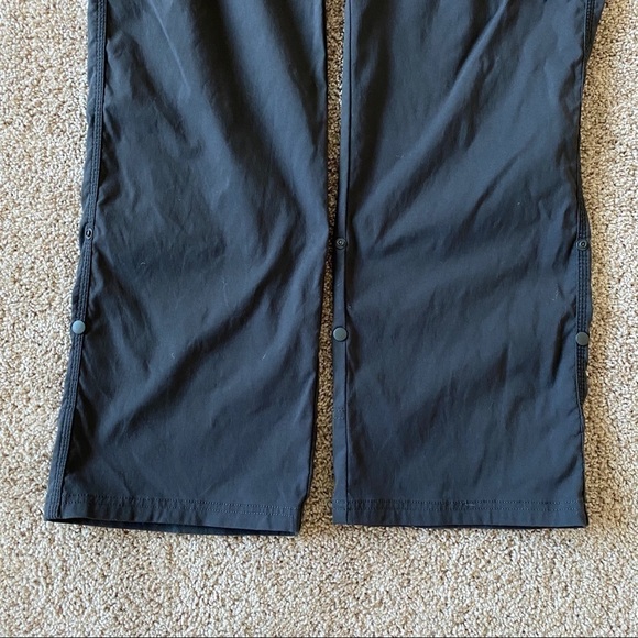 PRANA Zion Stretch Pants Nylon Outdoor Roll up Belted Dark Grey Size 38X32 - Picture 7 of 12